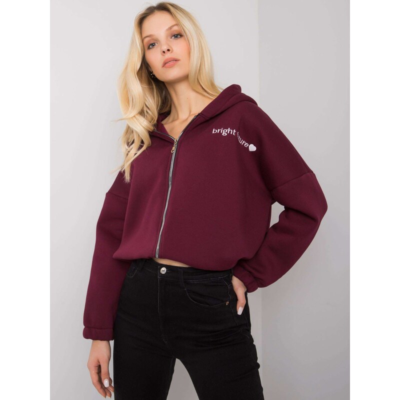 RUE PARIS Sweatshirt-RV-BL-7366.31-burgundy 64787364