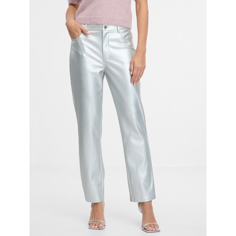 Silver womens straight fit trousers ORSAY - Womens 64783101