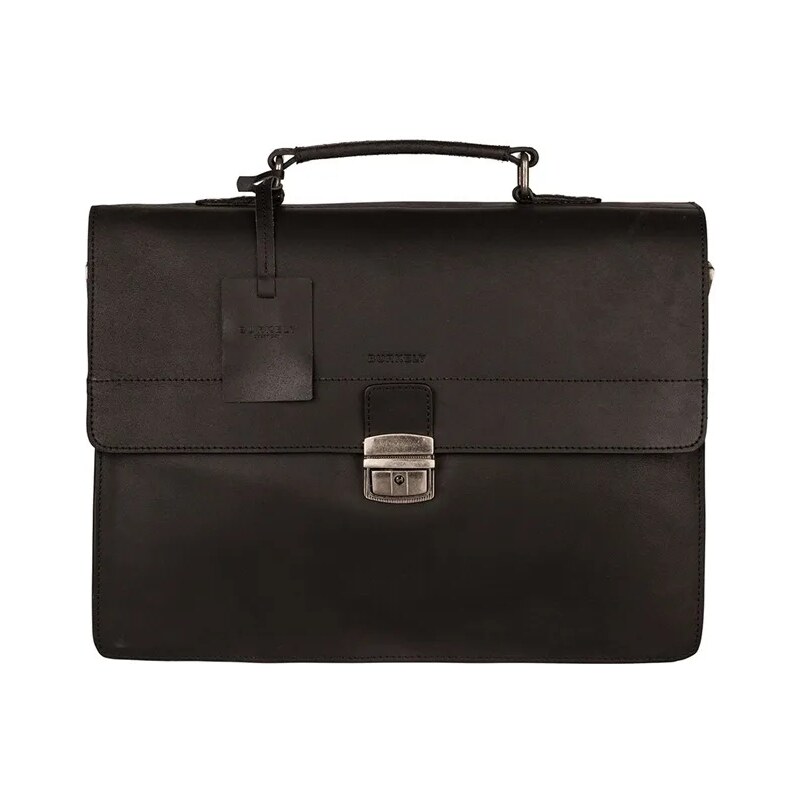 Kožená aktovka Burkely Bernard čierna 28748462