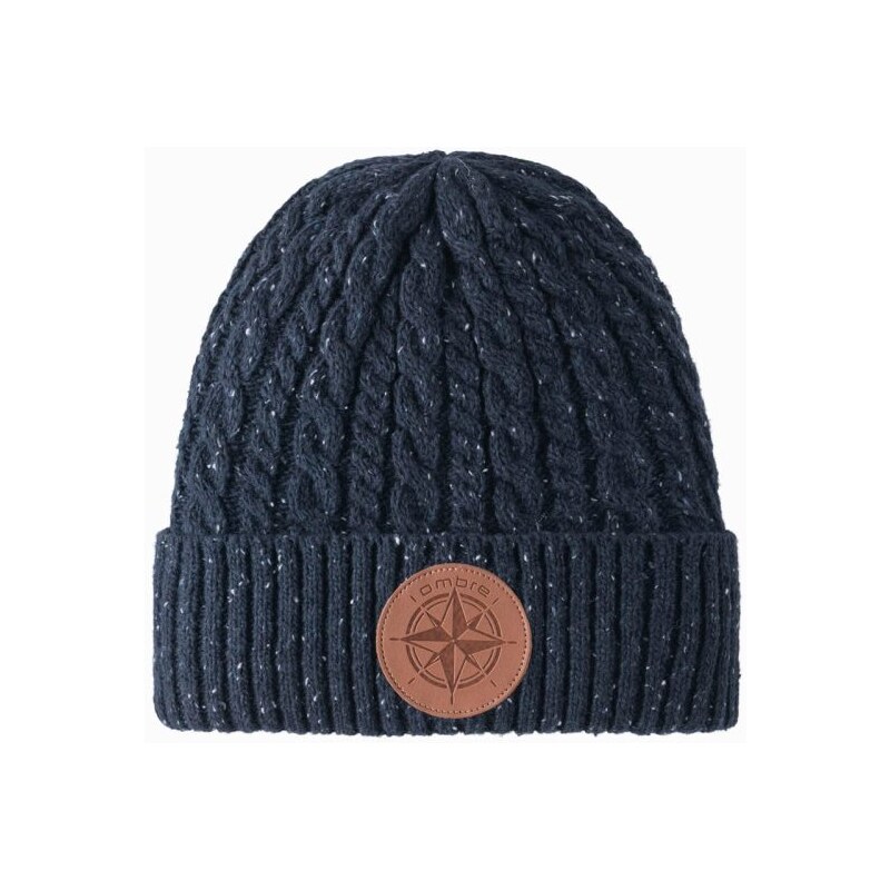 Ombre Clothing Zimná tmavo modrá pánska čiapka V2 ACWH-0121 60782284