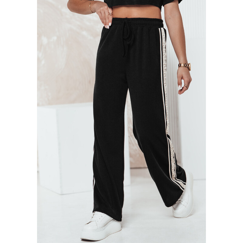 BASIC Čierne dámske voľné tepláky VIBEBEX UY2291 60785516