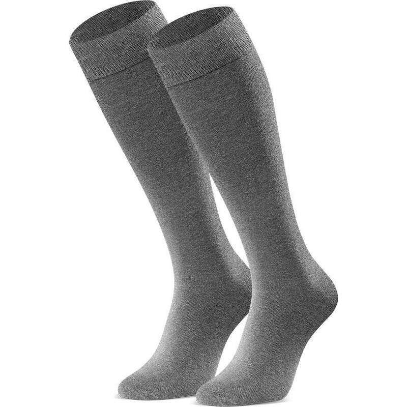 BASIC Sivé pánske podkolienky Art. 027 AL006, GRAY MELANGE 60785567