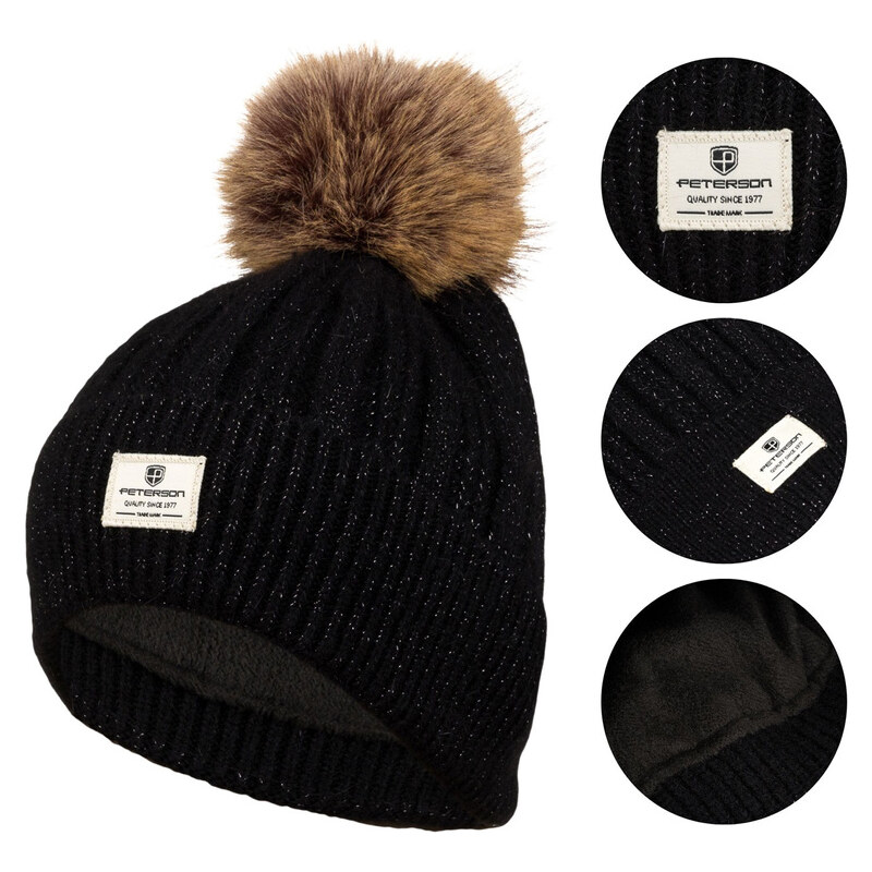 Elegantná čierna čiapka - Peterson 60788557