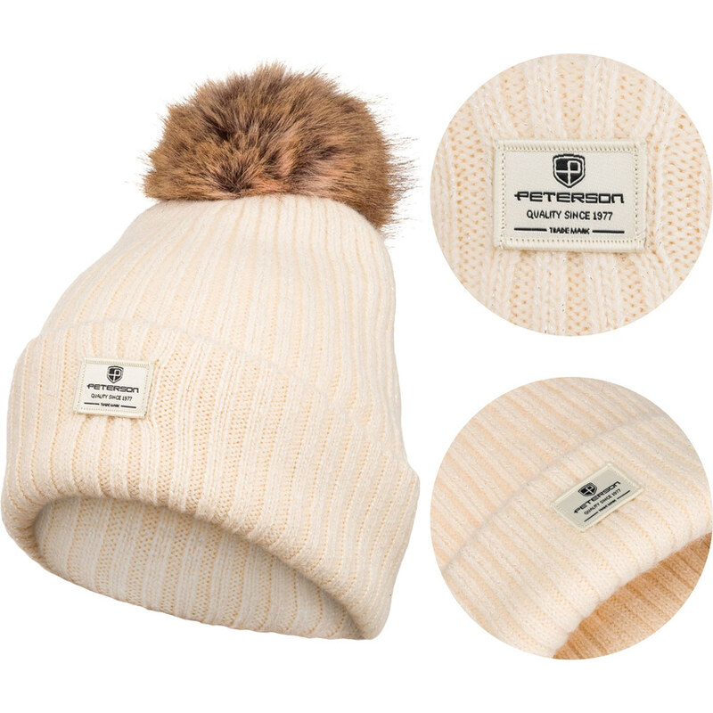 Teplá čiapka s brmbolcom na zimné štýly – Peterson 60788564