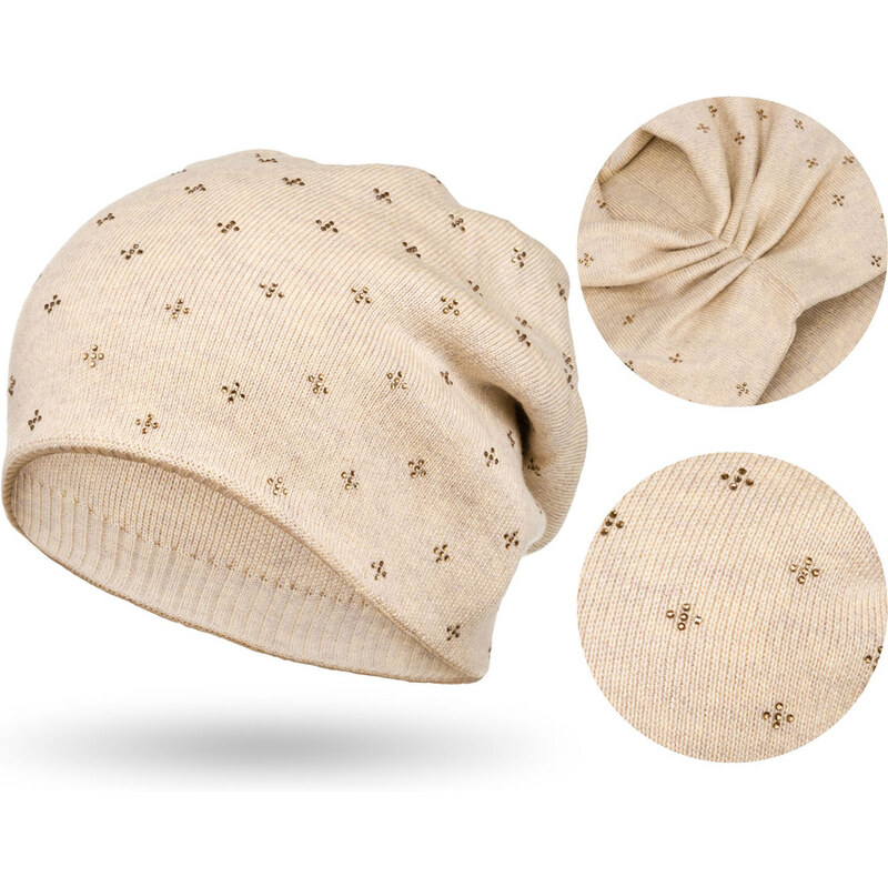 Teplá dámska čiapka s kryštálikmi – Peterson 60788580