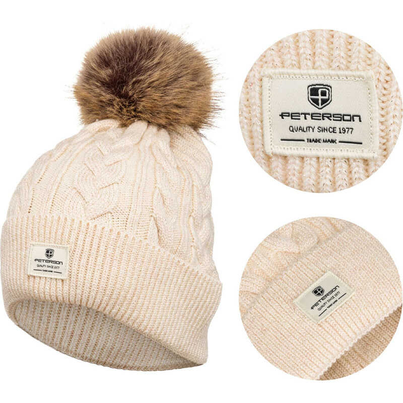 Dámska béžová čiapka - Peterson 60788572