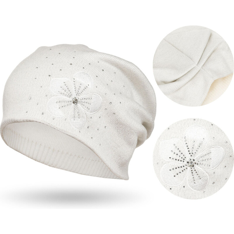 Elegantná biela dámska čiapka - Peterson 60788586