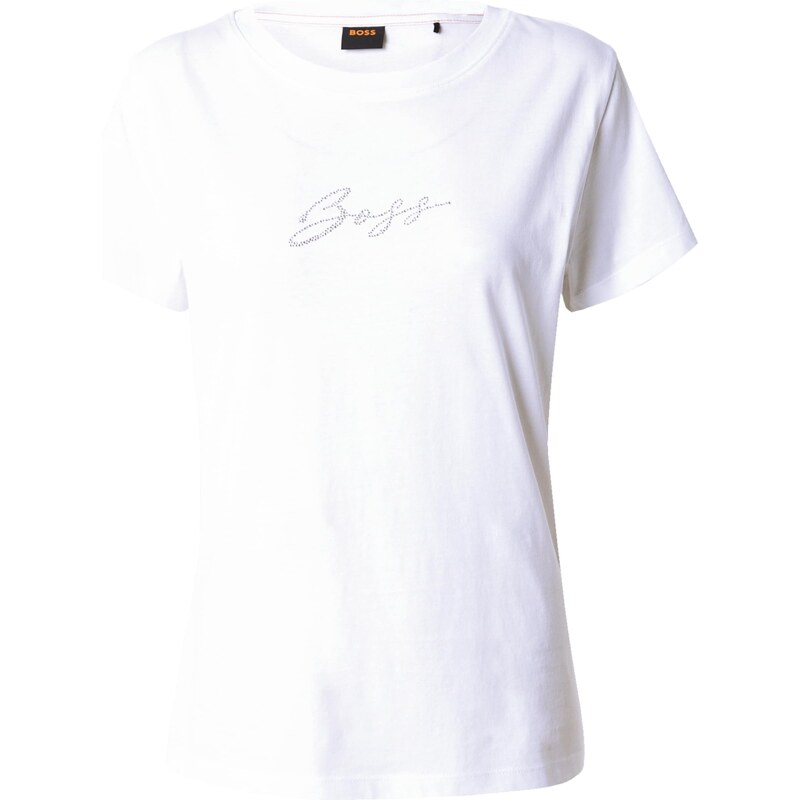 BOSS Tričko Esogo strieborná / biela 60917774