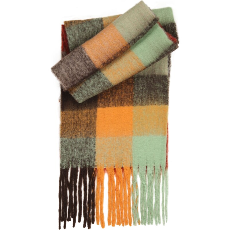 ABOUT YOU Šál ST0805SCARF-22 hnedá / žltá / svetložltá / čierna 60918415