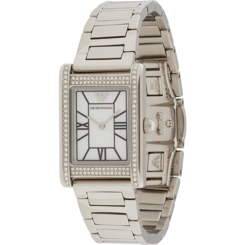 Emporio Armani Analógové hodinky čierna / strieborná / biela 63151322