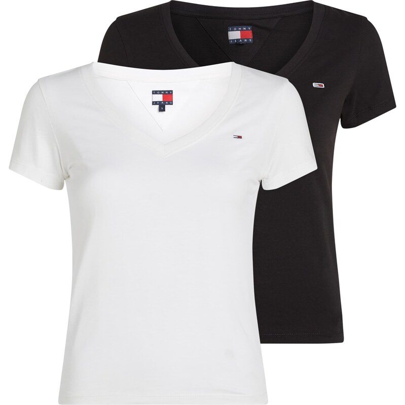 Tommy Jeans Tričko čierna / biela 60918445