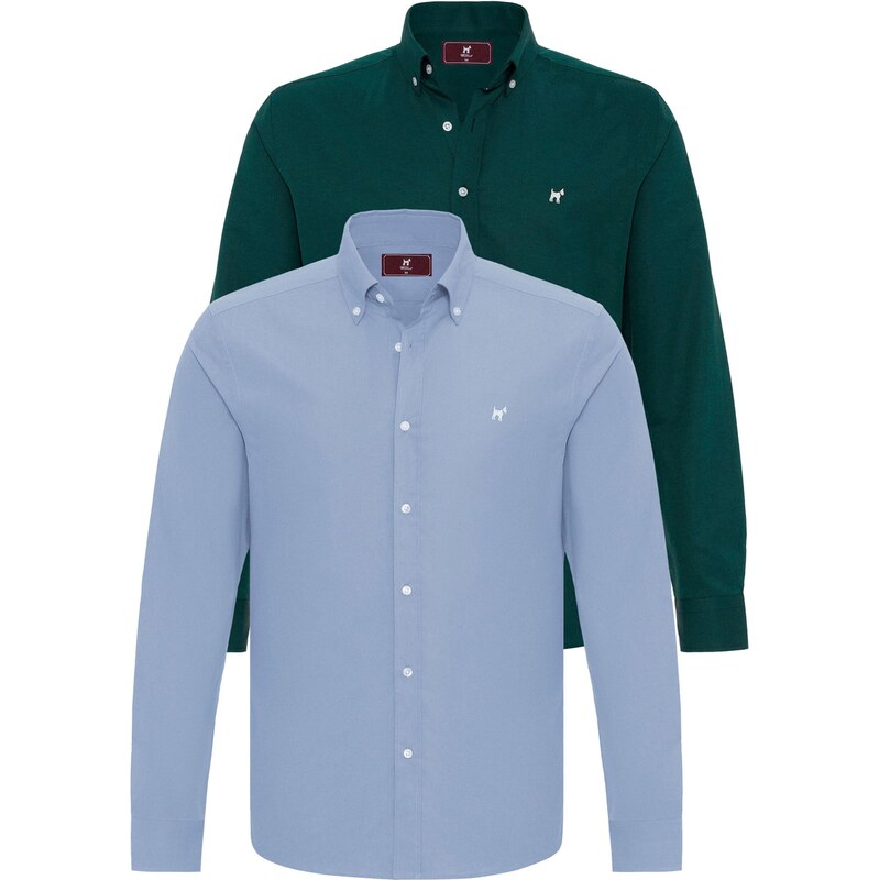 Williot Košeľa modrá / zelená / biela 60911248