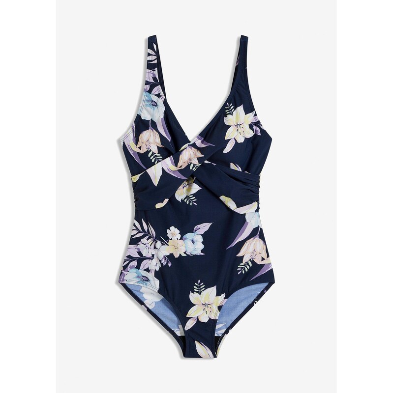 bonprix Sťahovacie plavky s ľahkým tvarujúcim efektom, farba modrá 49925760