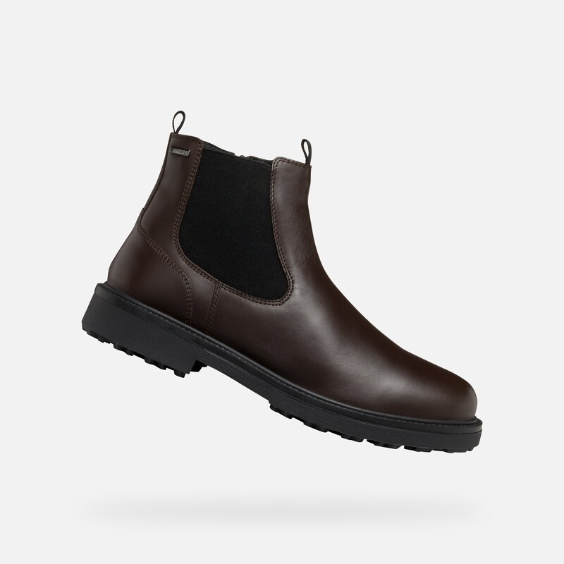 Brown mens ankle boots Geox Lagorai + Grip A - Mens 60806226