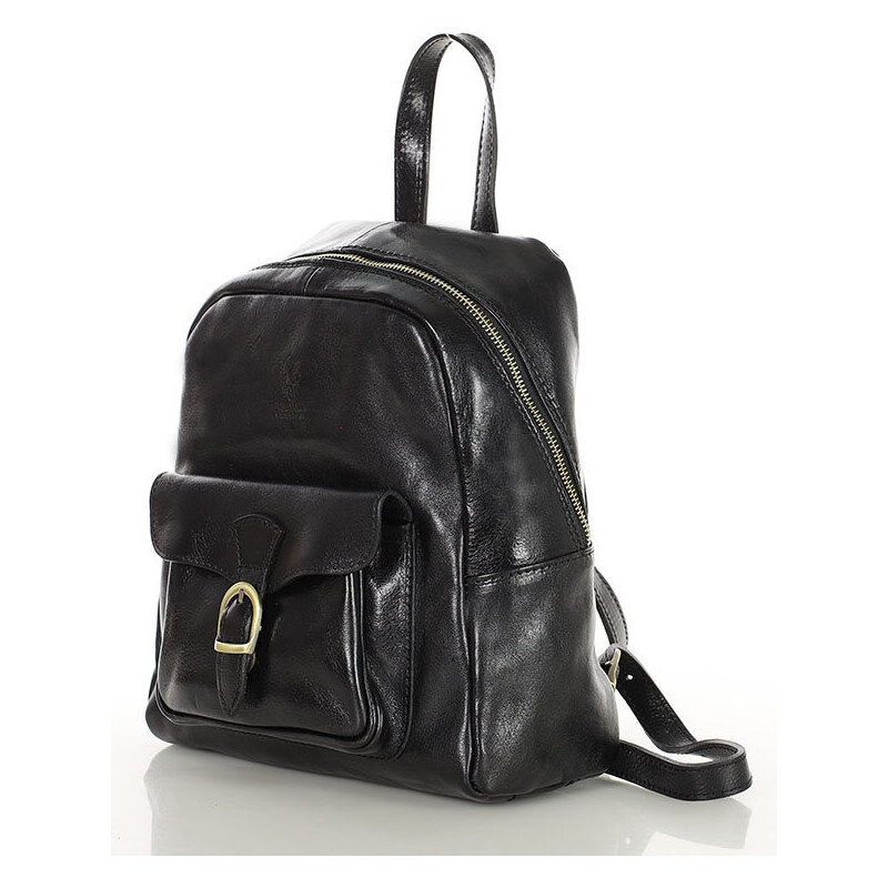 MARCO MAZZINI Elegantný dámsky batoh z prvotriednej kože | čierna 60808236