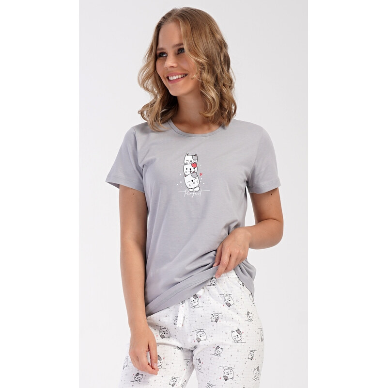 Vienetta Dámske pyžamo Capri Kittens 60833716