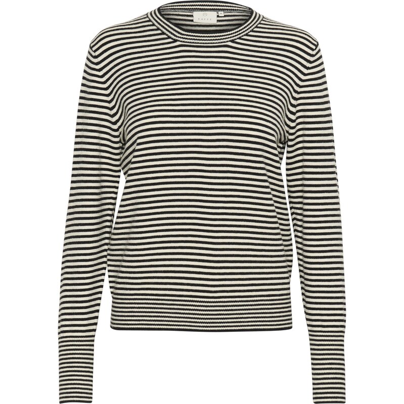 Kaffe Sveter KA Nala čierna / šedobiela 60916648