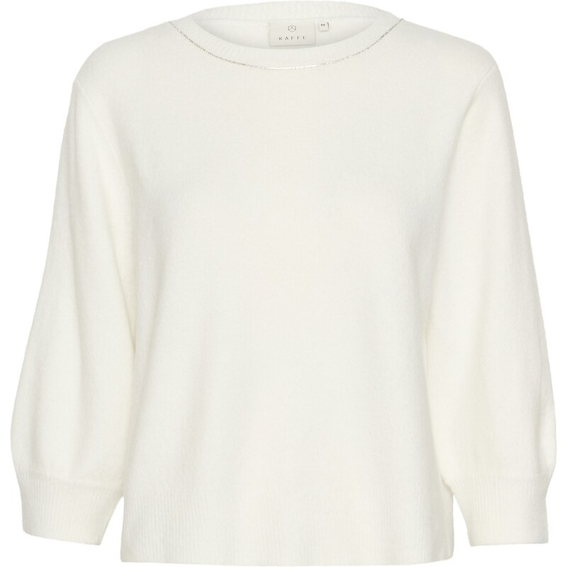 Kaffe Sveter KA Meridith strieborná / biela 60916649