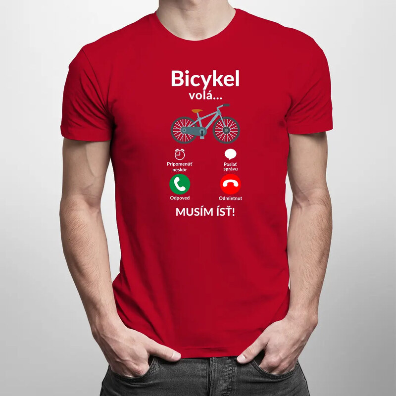 E-shop Garibald Bicykel volá - musím ísť v2 - pánske tričko s potlačou