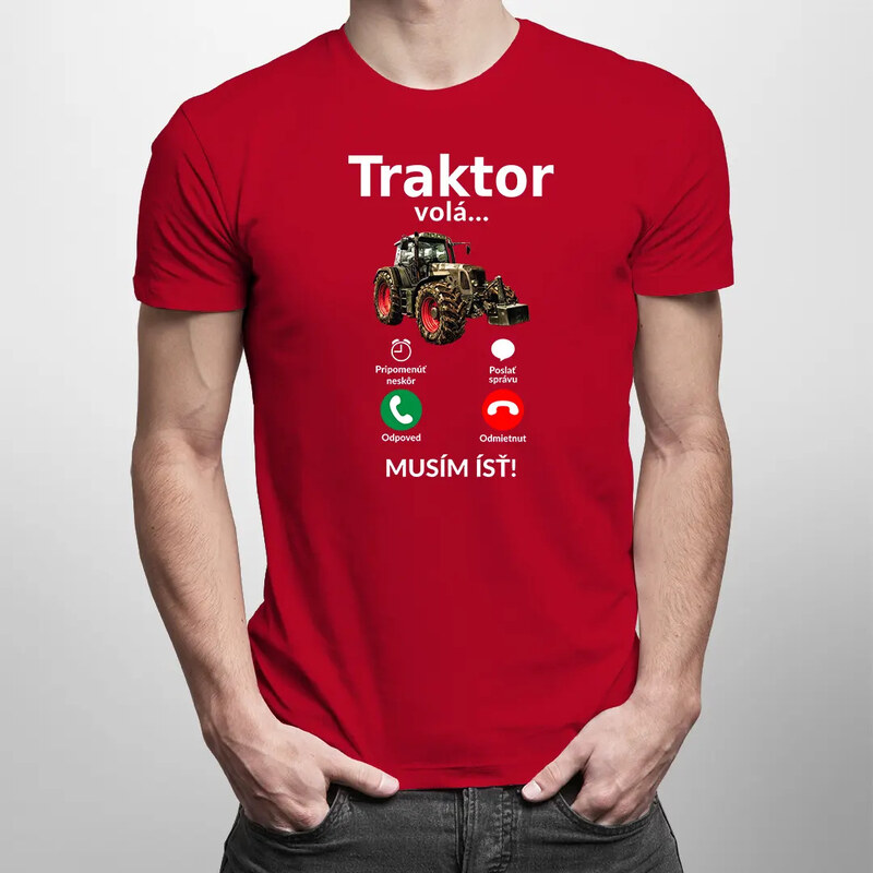 E-shop Garibald Traktor volá - musím ísť - Pánske tričko s potlačou