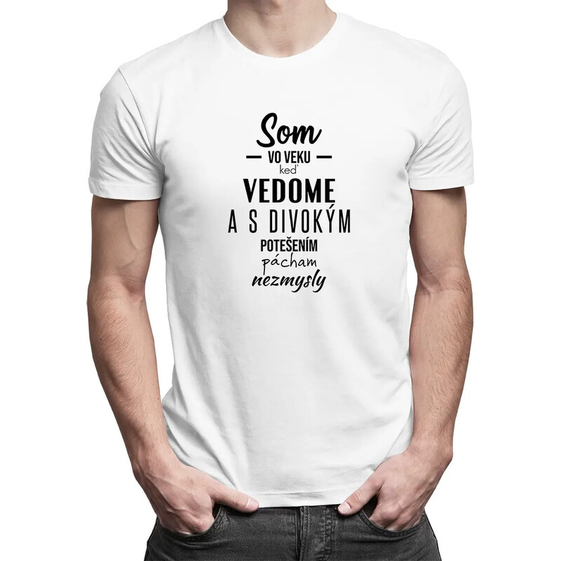 E-shop Garibald Som vo veku, keď - pánske tričko s potlačou