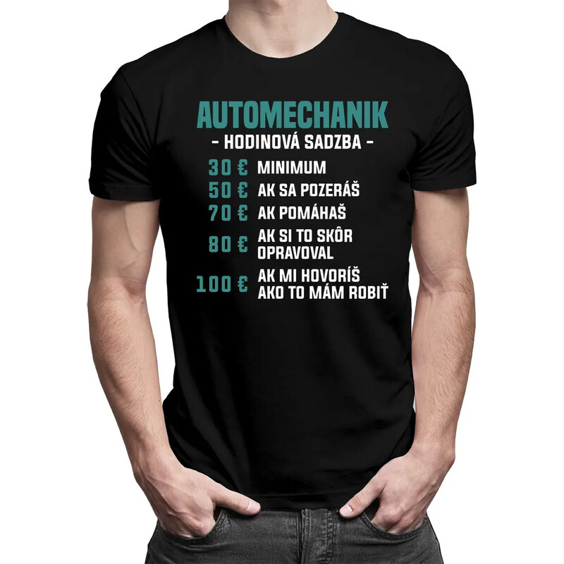 E-shop Garibald Automechanik - hodinová sadzba - pánske tričko s
