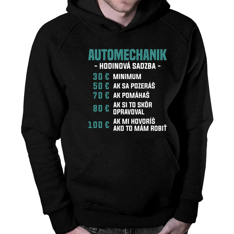 E-shop Garibald Automechanik - hodinová sadzba - pánska mikina s