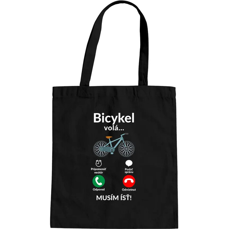 E-shop Garibald Bicykel volá - musím ísť v2 - taška s potlačou
