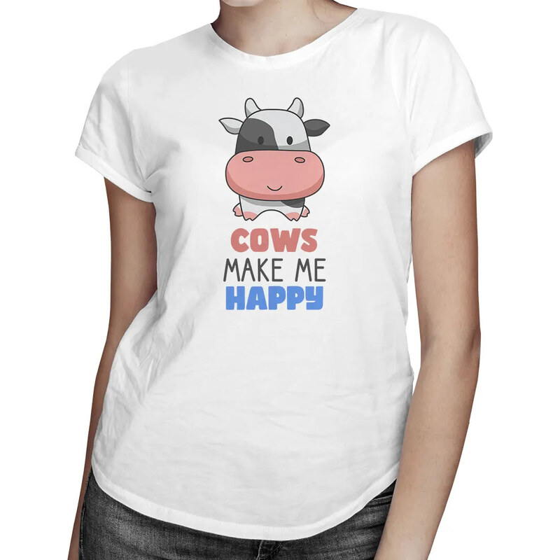 E-shop Garibald Cows make me happy - dámske tričko s potlačou