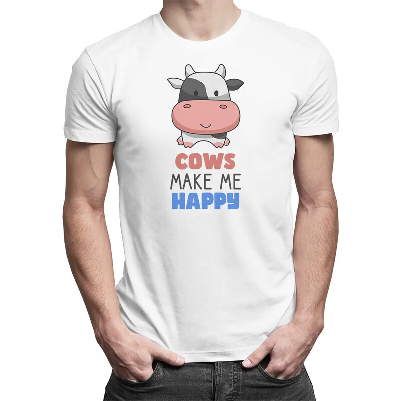 E-shop Garibald Cows make me happy - pánske tričko s potlačou