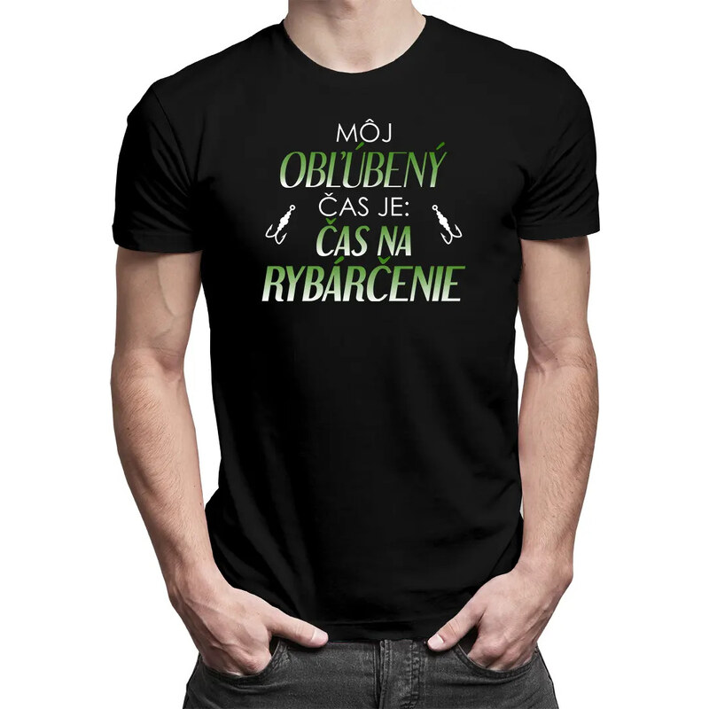 E-shop Garibald Môj obľúbený čas je: čas na rybárčenie - pánske tričko