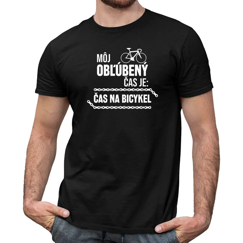 E-shop Garibald Môj obľúbený čas je: čas na bicykel - pánske tričko s