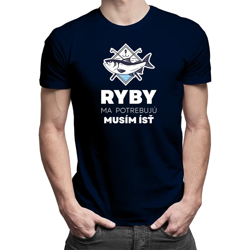 E-shop Garibald Ryby ma potrebujú, musím ísť - pánske tričko s potlačou