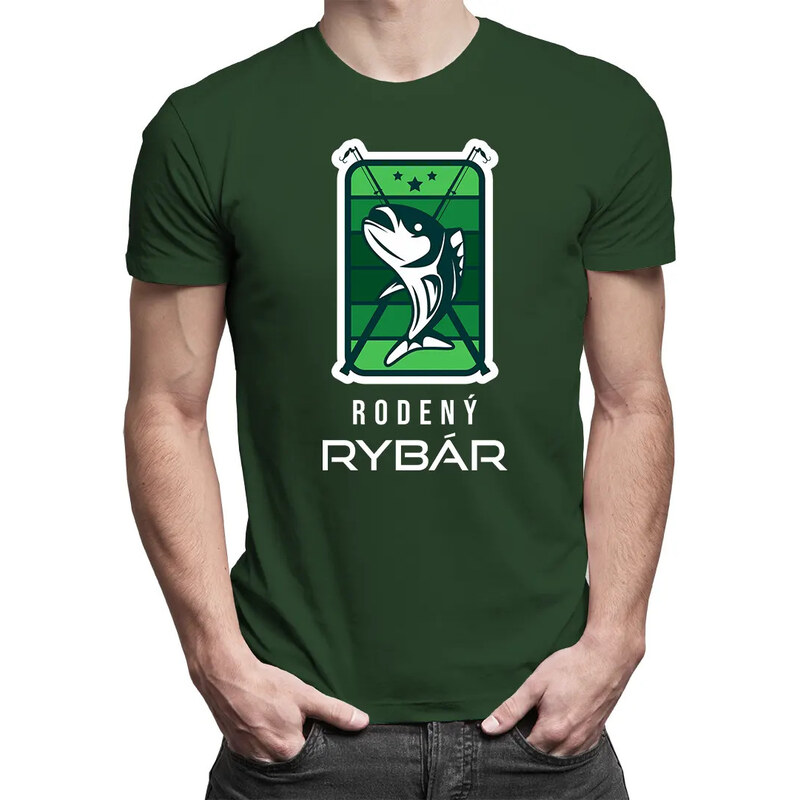 E-shop Garibald Rodený rybár - pánske tričko s potlačou