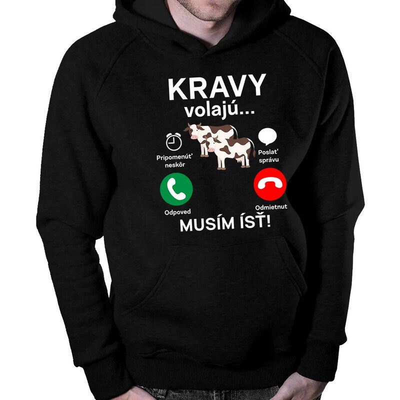 E-shop Garibald Kravy volajú, musím ísť - pánska mikina s kapucňou