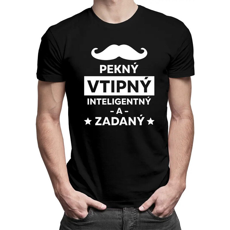 E-shop Garibald Pekný, vtipný, inteligentný a zadaný - pánske tričko s