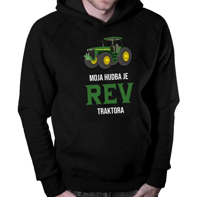 E-shop Garibald Moja hudba je rev traktora - pánska mikina s kapucňou