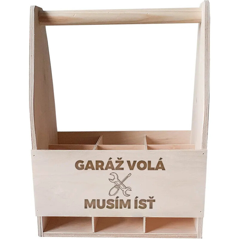 E-shop Garibald Garáž volá, musím ísť - drevený nosič
