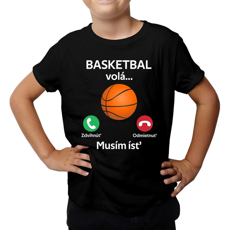 Garibald Basketbal volá, musím ísť - detské tričko s potlačou 60823769