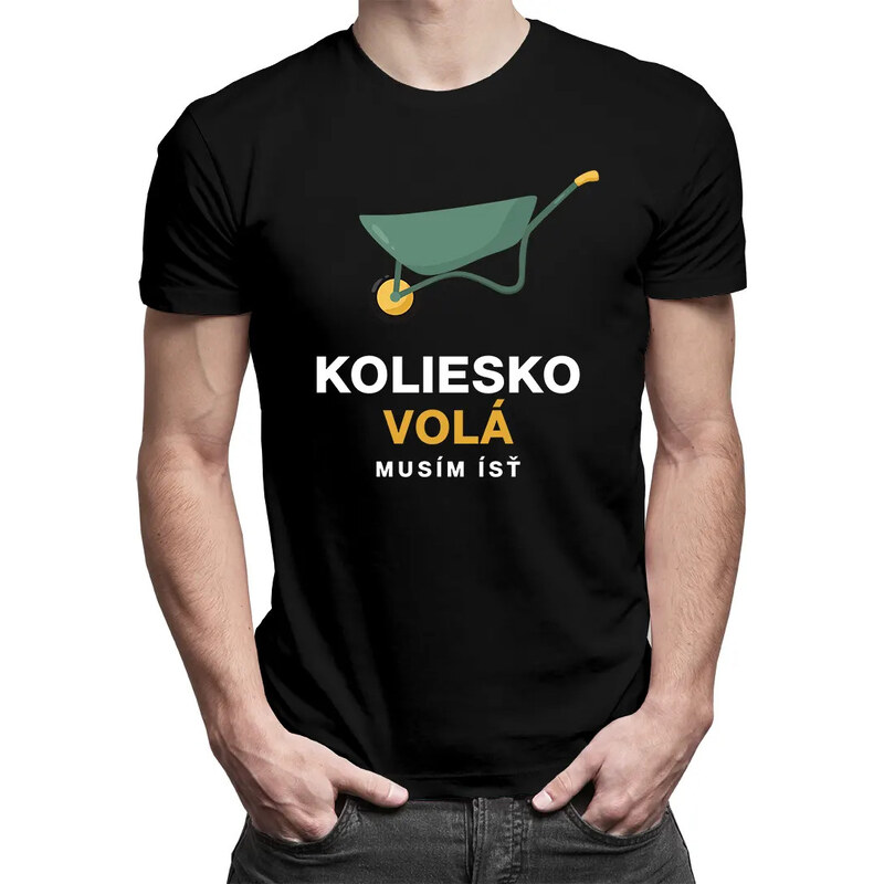 E-shop Garibald Koliesko volá - pánske tričko s potlačou