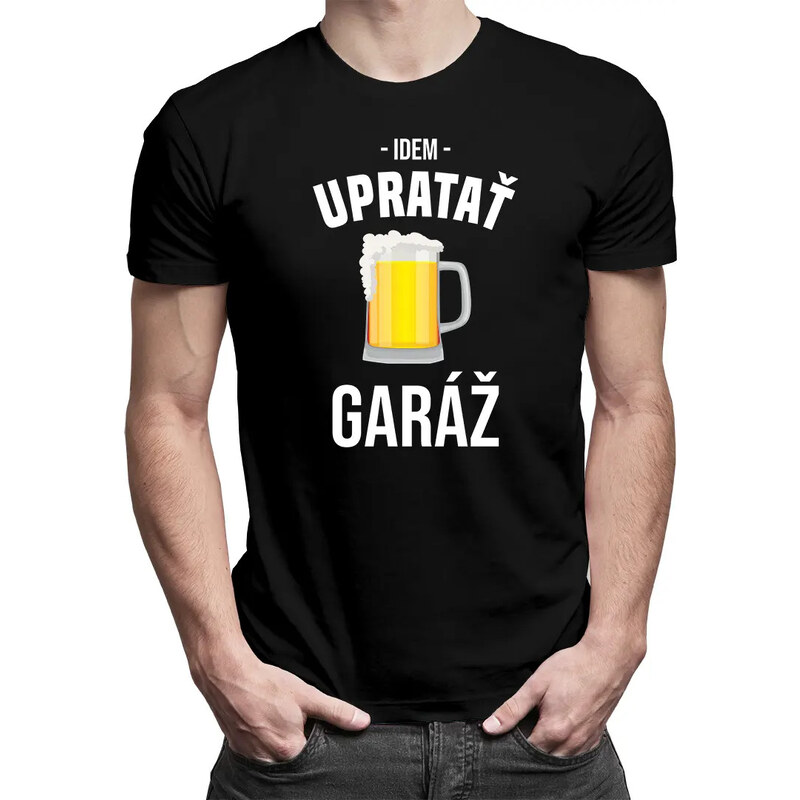 E-shop Garibald Idem upratať garáž - pánske tričko s potlačou