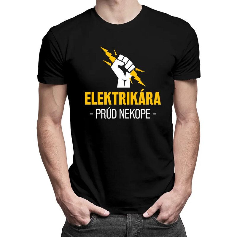 E-shop Garibald Elektrikára prúd nekope - pánske tričko s potlačou