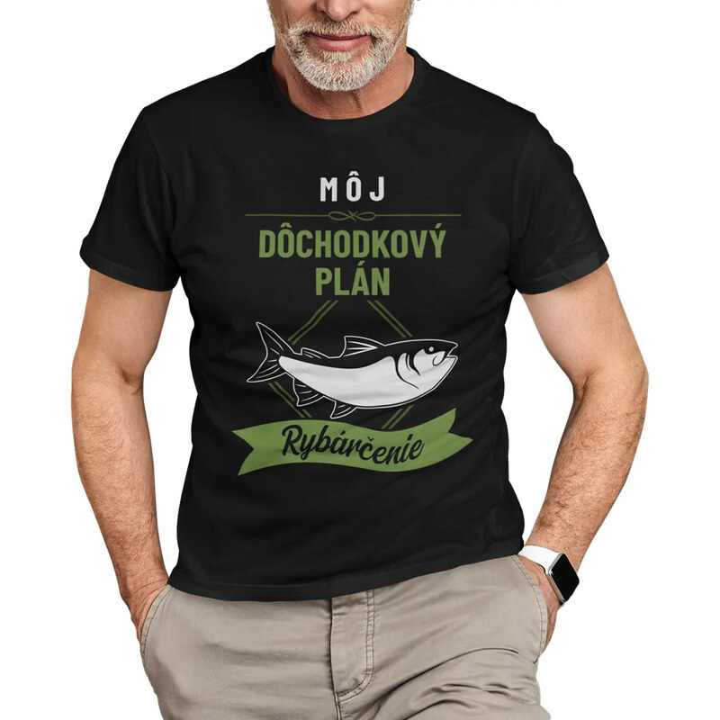 E-shop Garibald Môj dôchodkový plán: rybárčenie - pánske tričko s