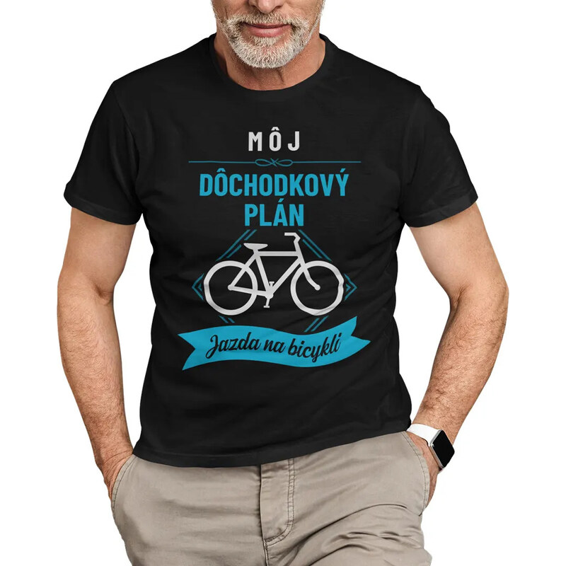 E-shop Garibald Môj dôchodkový plán: jazda na bicykli - pánske tričko s