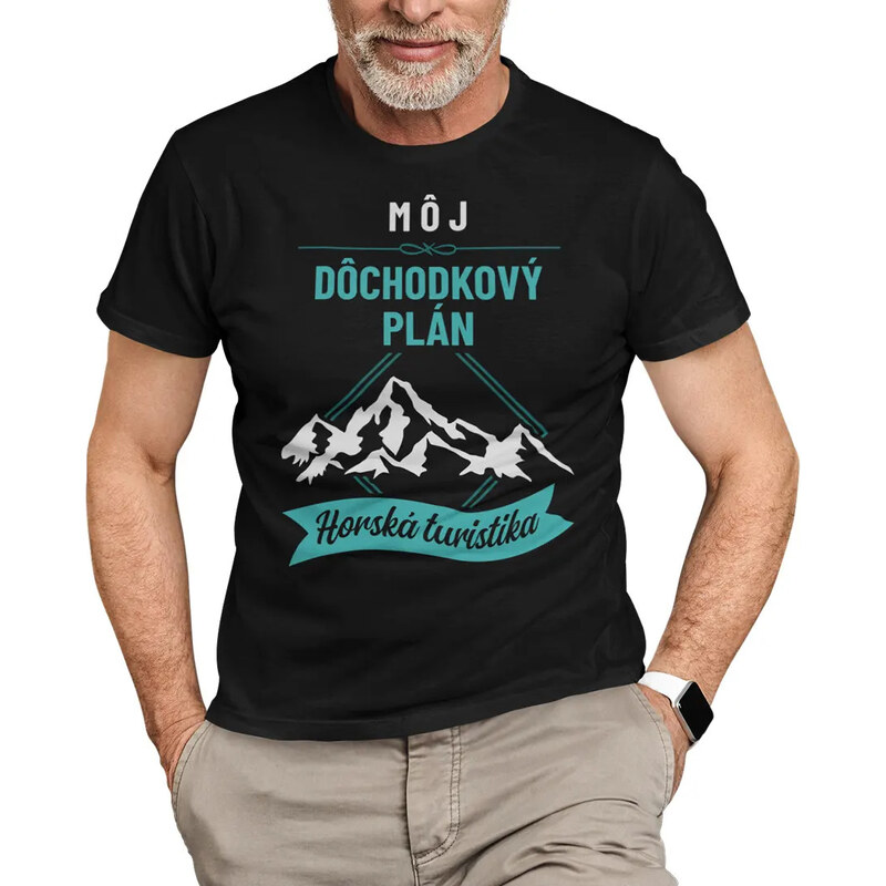 E-shop Garibald Môj dôchodkový plán: horská turistika - pánske tričko s