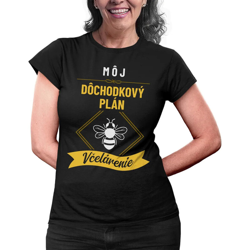 E-shop Garibald Môj dôchodkový plán: včelárenie - dámske tričko s