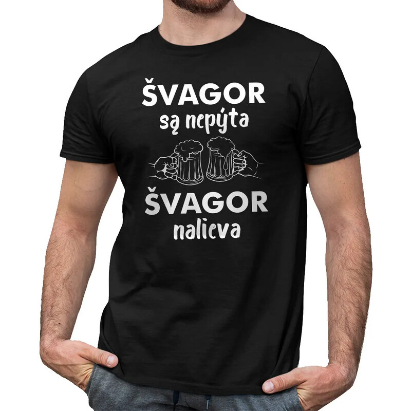 E-shop Garibald Švagor sa nepýta, švagor nalieva - pivo - pánske tričko