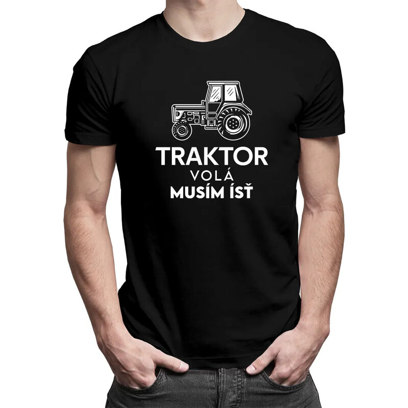 E-shop Garibald Traktor volá - pánske tričko s potlačou