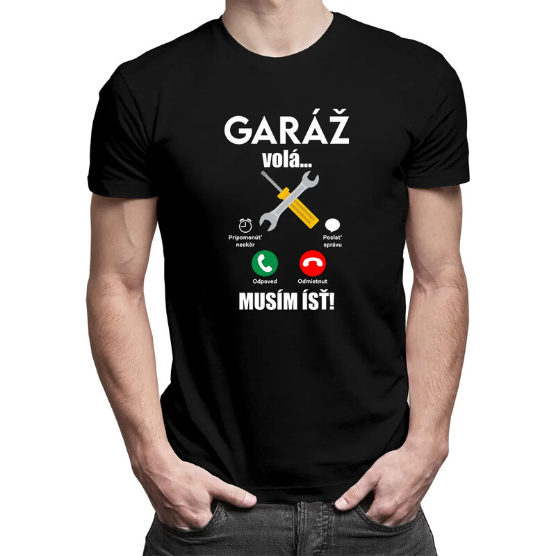E-shop Garibald Garáž volá, musím ísť - pánske tričko s potlačou