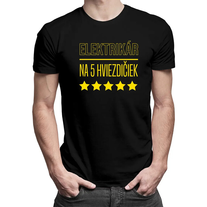 E-shop Garibald Elektrikár na 5 hviezdičiek - pánske tričko s potlačou